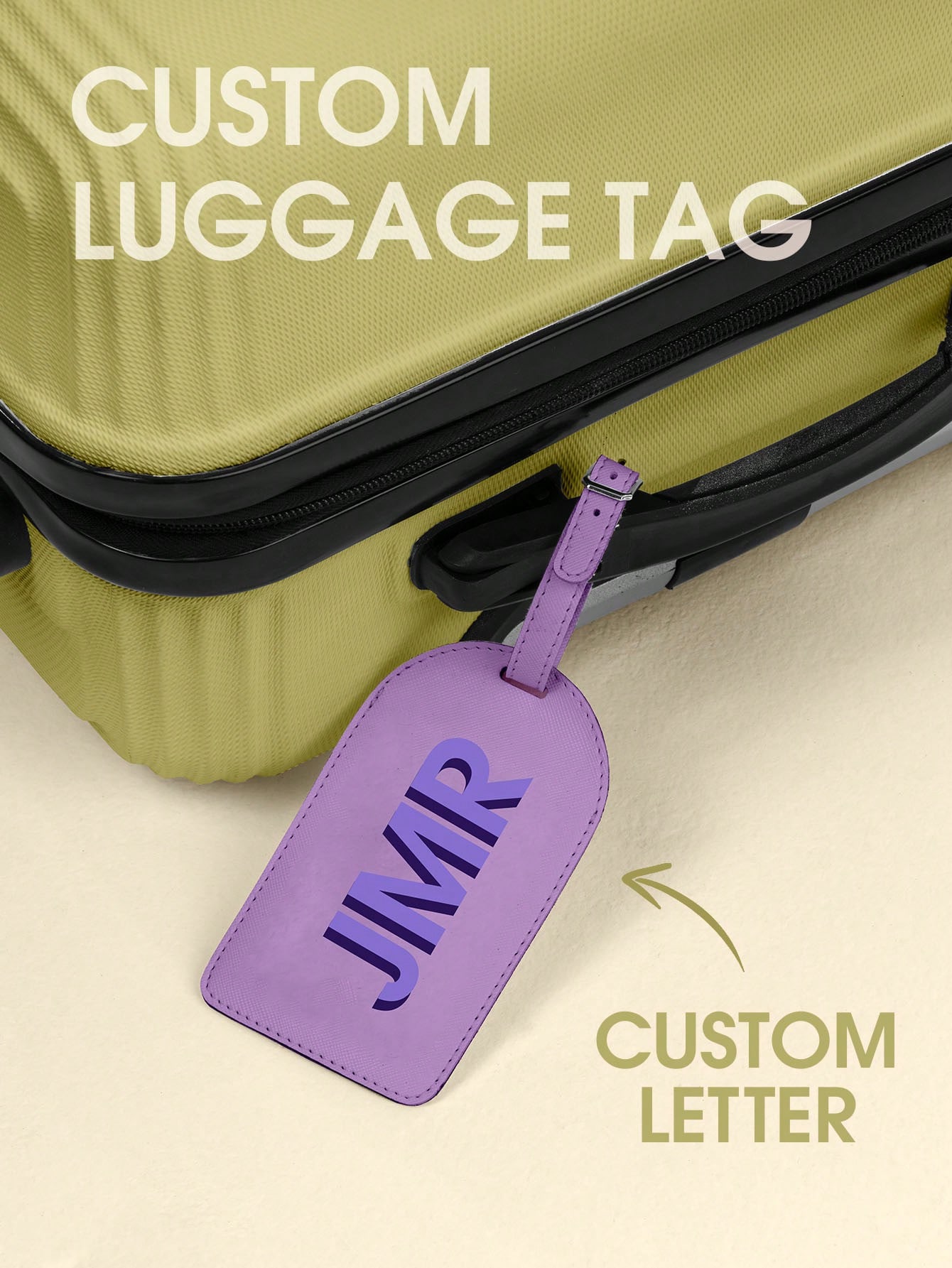 Travel Accessories For Men - Personalisierter Kofferanhänger mit Initialen, individueller Buchstaben-Anhänger