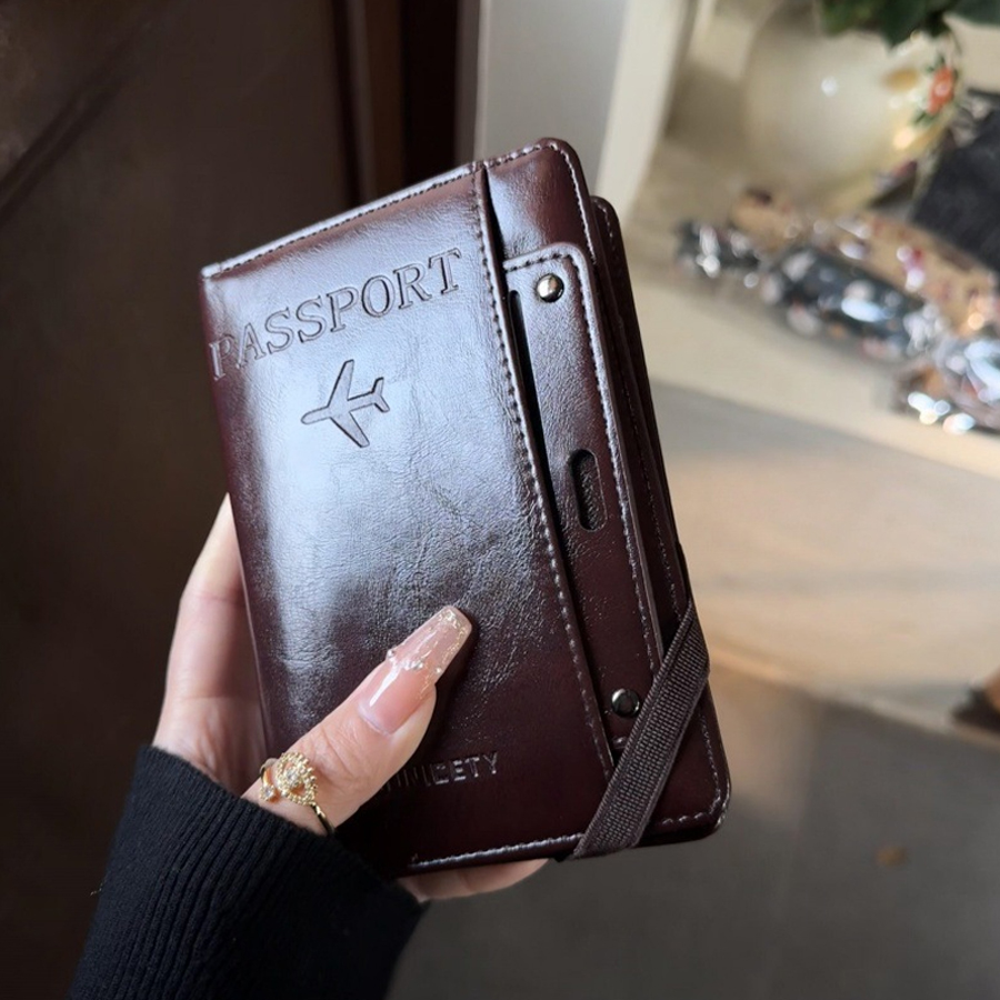 Travel Accessories Essentials - Reisepass-Etui und Geldbörse in Einheit, Diebstahlsicher,