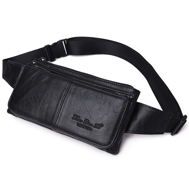 Travel Accessories For Men - Herren Hüfttasche Gürteltasche Echtleder Reise-Mode Echtes