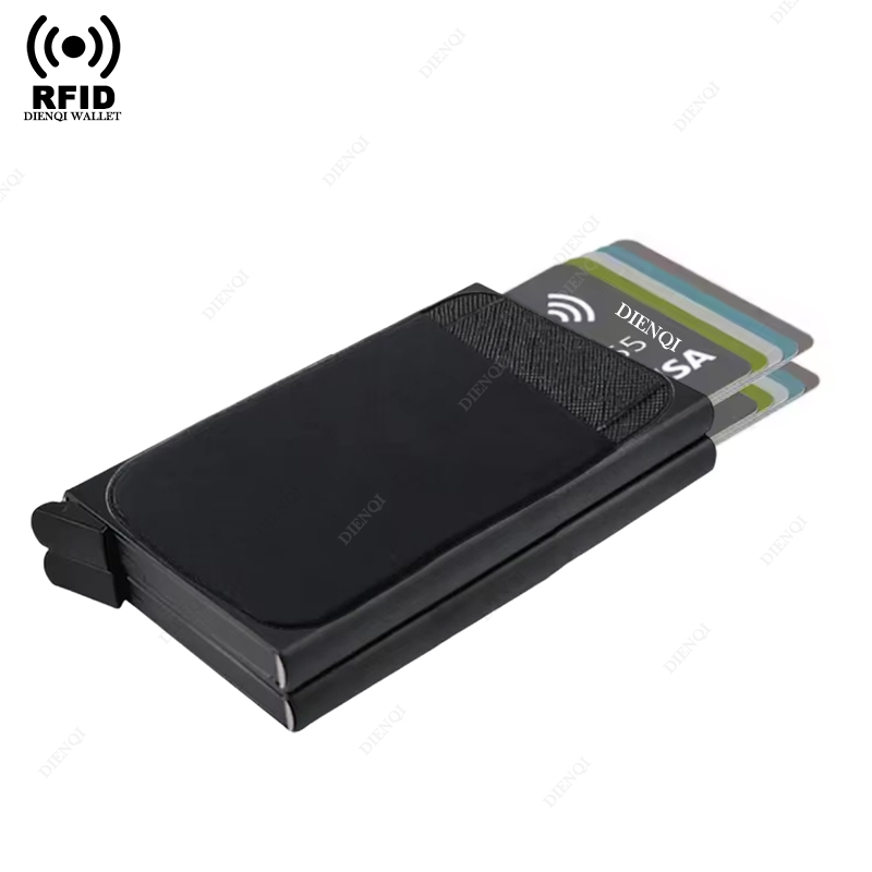 Passport Holder Rfid - Automatische Pop-Up-Geldbörse aus Aluminium mit doppeltem