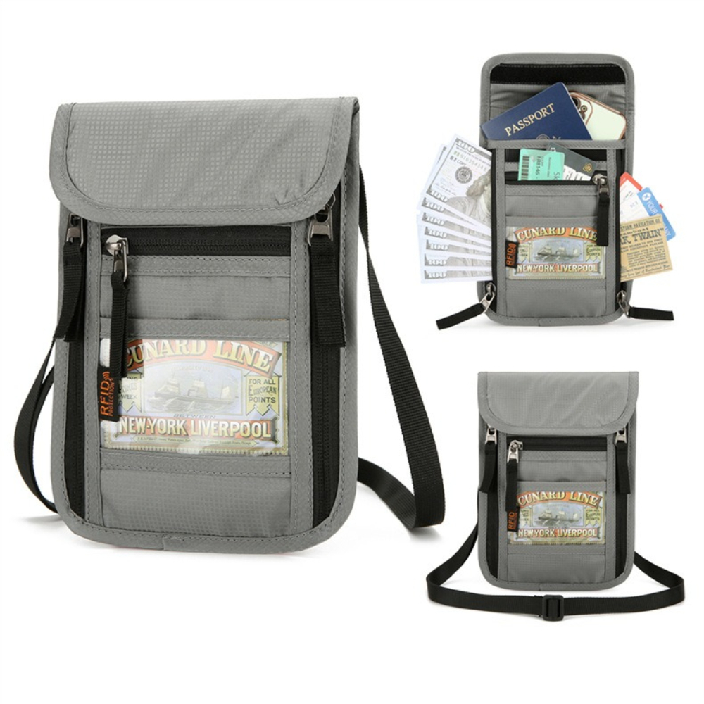 Passport Holder Rfid - Reisepass-Tasche mit Halsband Ticket-ID-Tasche Passhalter RFID-blockierende