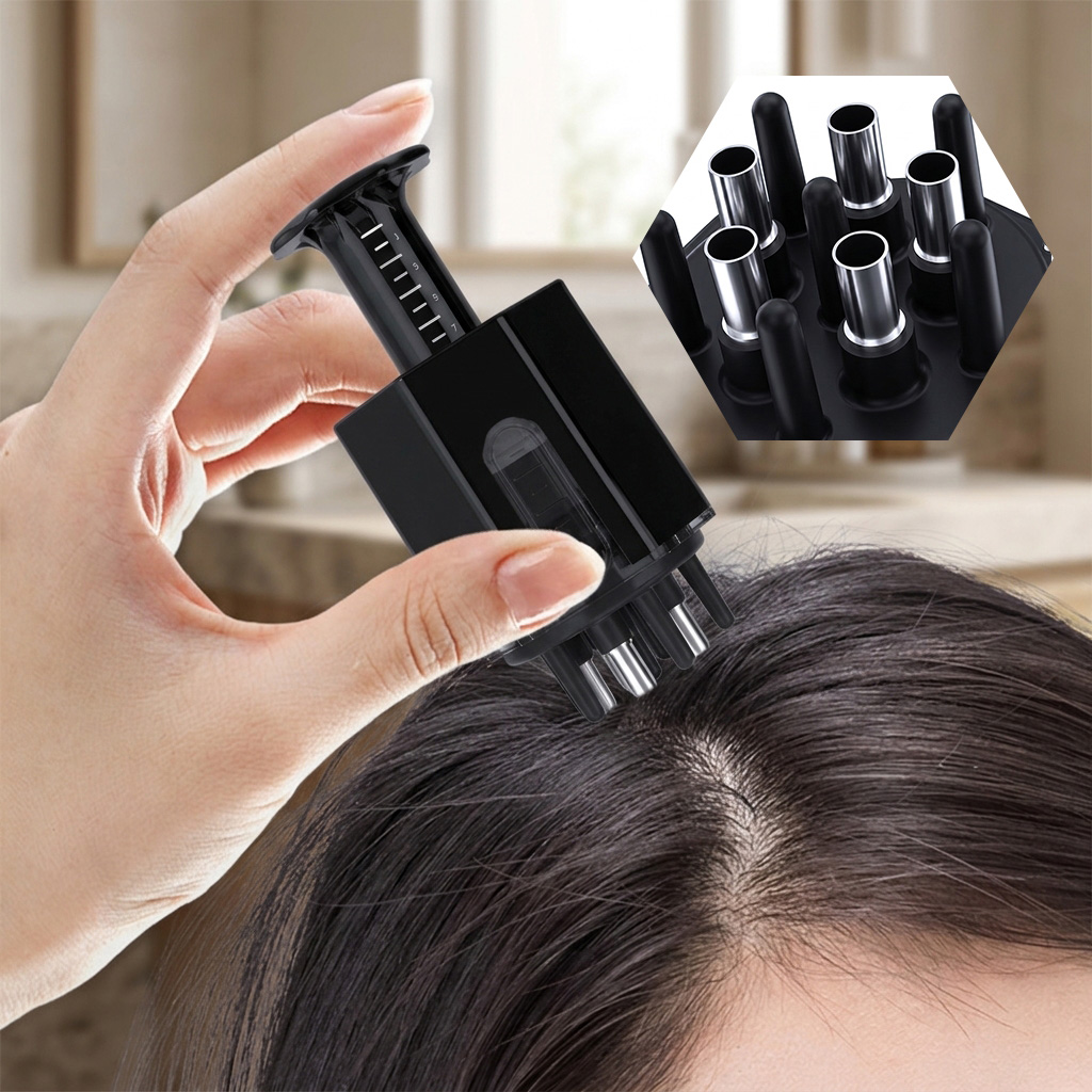 Travel Accessories Guide - Tragbarer Kopfhaut-Massagekamm Ätherisches Öl Applikator Flüssigkeitsführungskamm