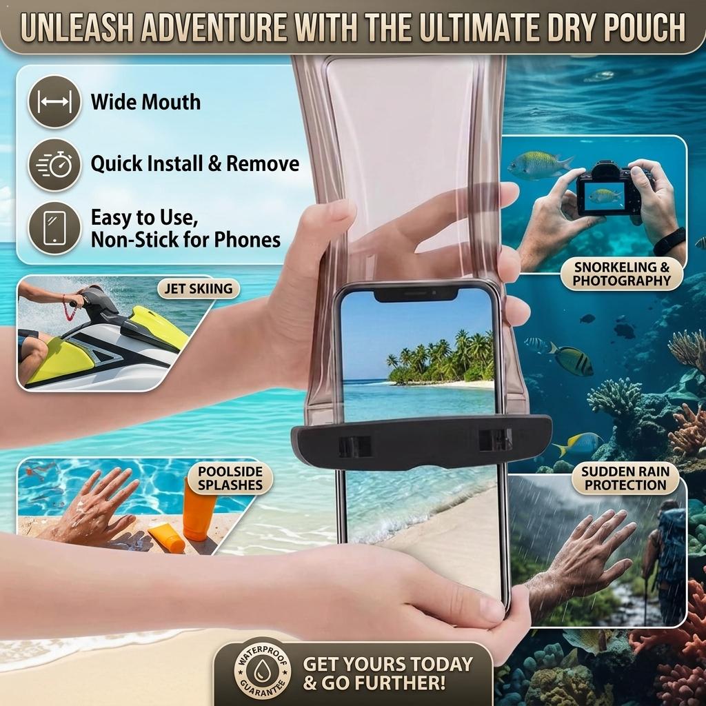 Travel Accessories Iphone - Transparente wasserdichte Handyhülle, Trockentasche für iPhone,