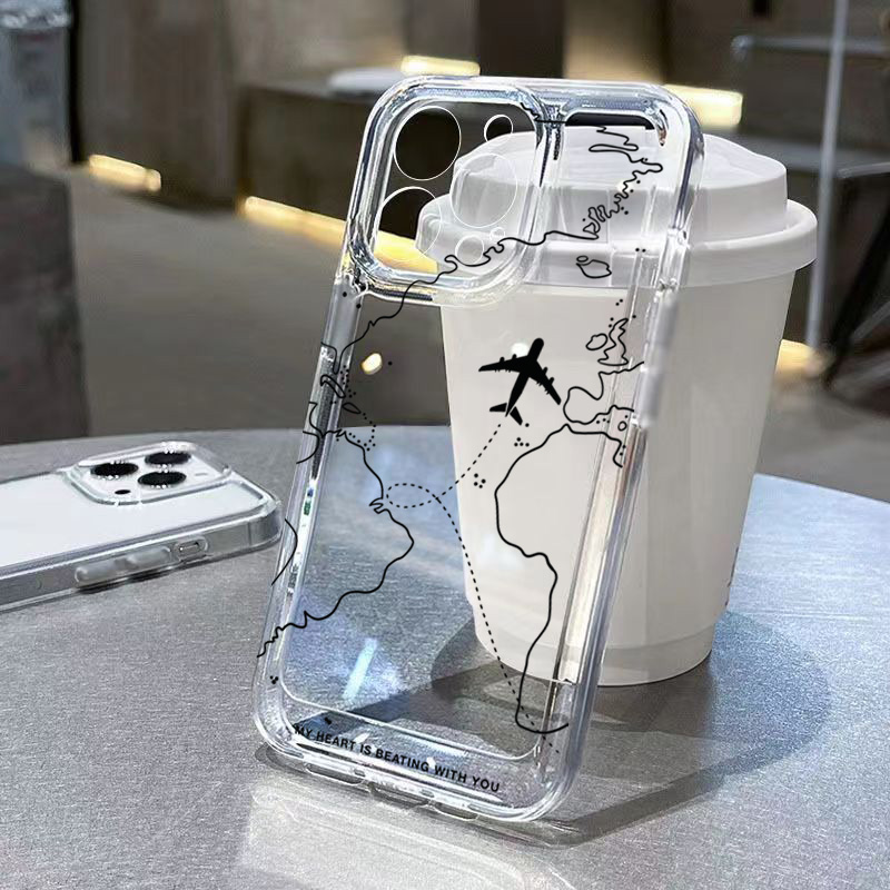 Travel Accessories Iphone - Reiseinspirierte Flugzeugrouten-Handyhülle für iPhone 17 16