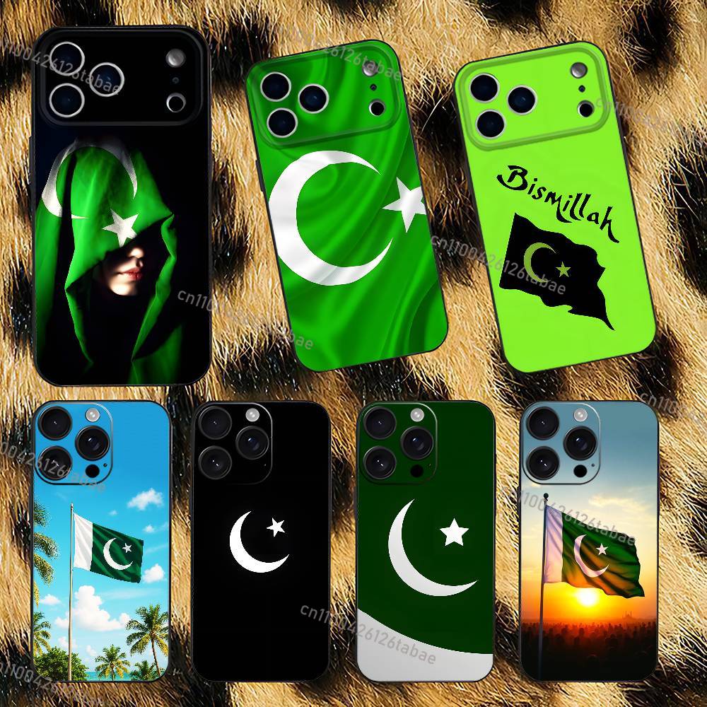 Travel Accessories Iphone - Pakistan Reisepass Flagge Schwarze Weiche Hülle