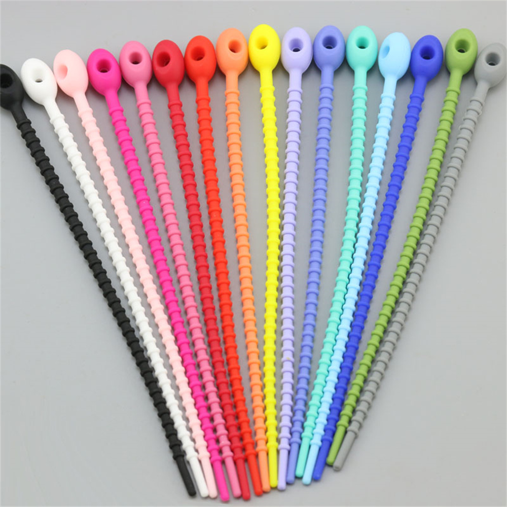 Reusable Zip Bag - 10 Stück/Set Mehrfarbige Silikon Wiederverwendbare Kabelbinder