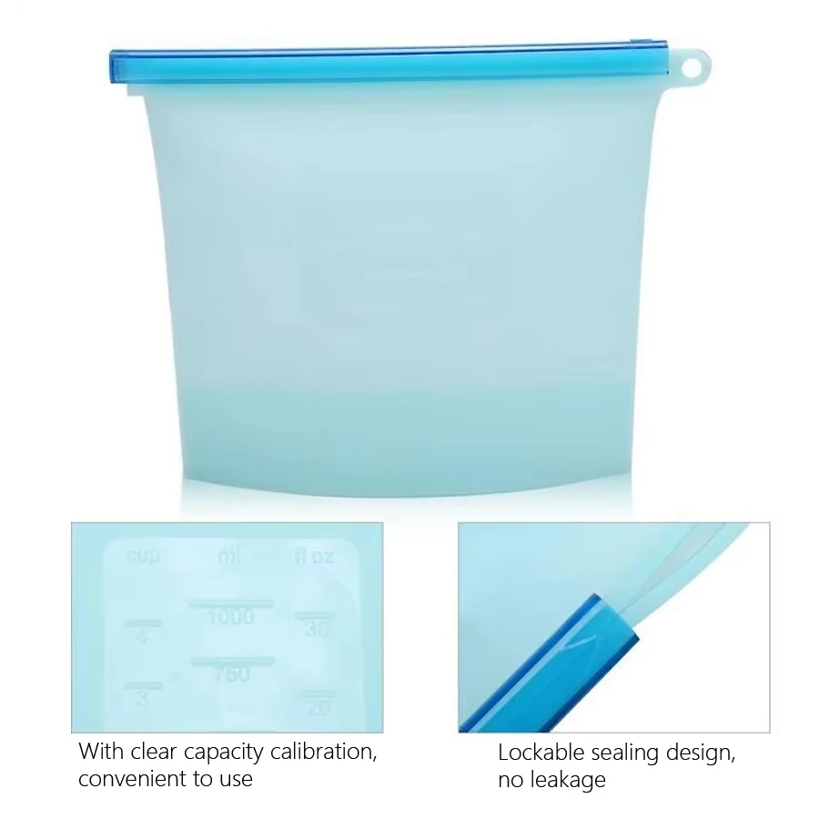 1000ml Wiederverwendbarer Sili – Reusable Zip Bag Bewertung und Preis