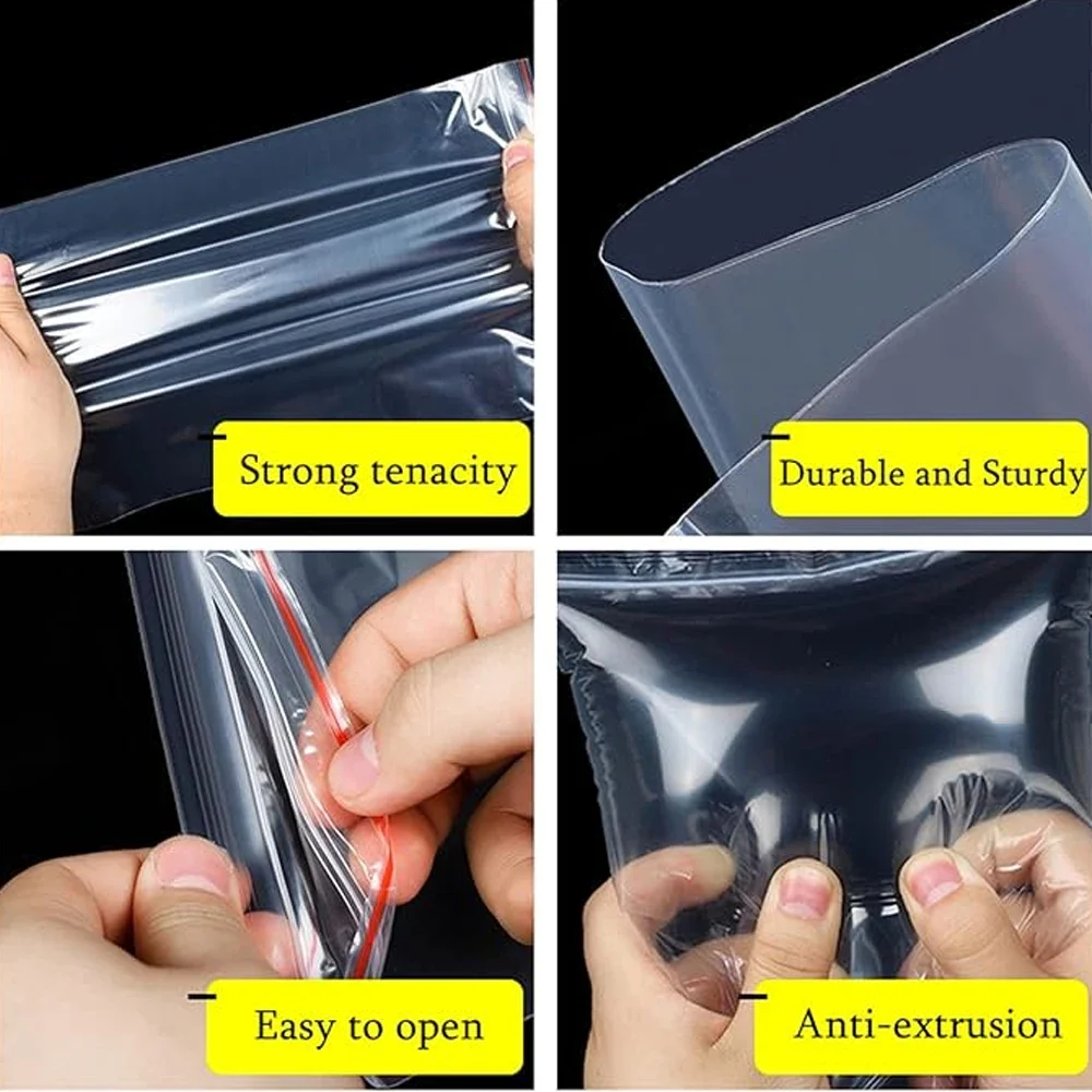 1000-100pcs wieder versch ließ – Reusable Zip Bag Bewertung und Preis